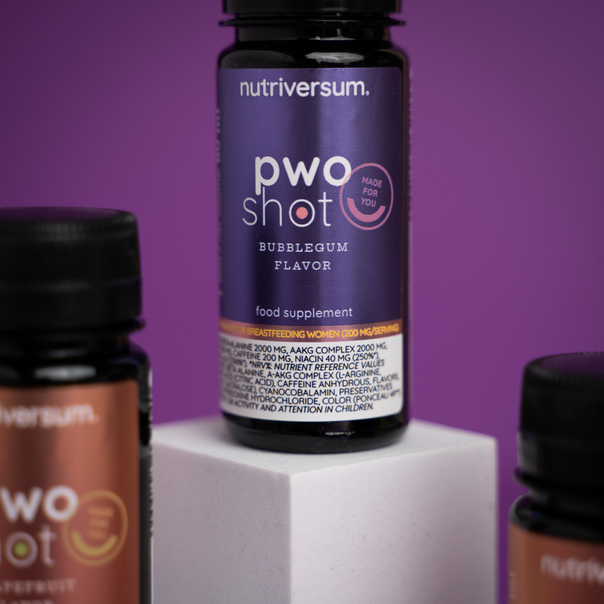 PWO Shot bubblegum edzés előtti ampulla