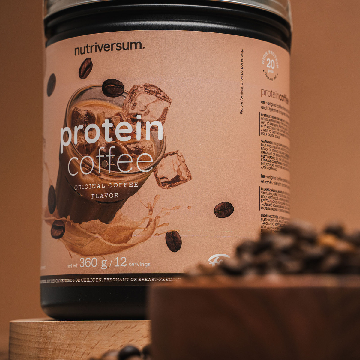 Protein kávé tejsavófehérjével és valódi kávéval