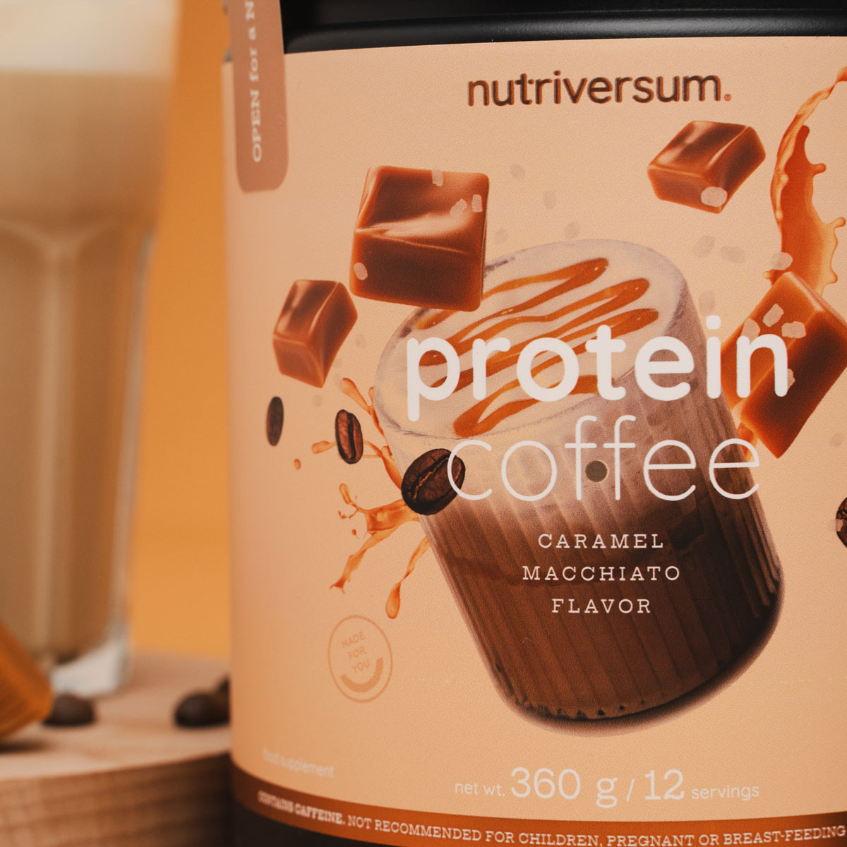 Protein kávé tejsavófehérjével és valódi kávéval
