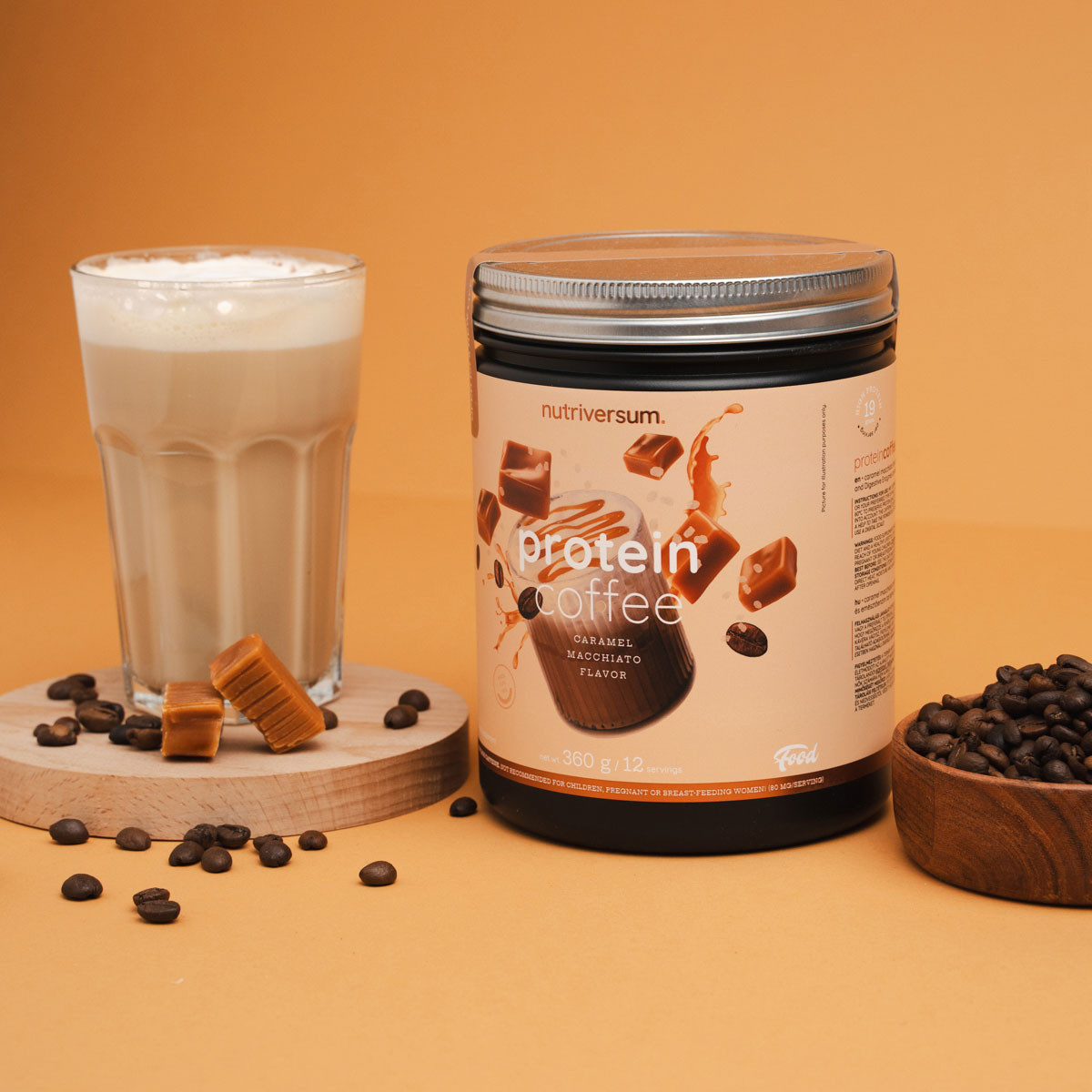 Protein kávé tejsavófehérjével és valódi kávéval